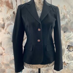 Anne Klein Black Jacket Blazer Tapered Beautiful Condition size 2